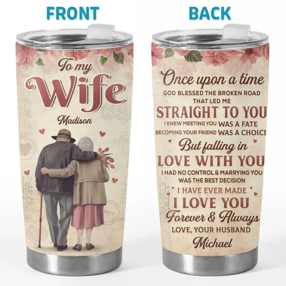 Soulmates From The Start, Bound By The Heart - Couple Personalized Custom Tumbler - Gift For Husband Wife, Anniversary - Image 2