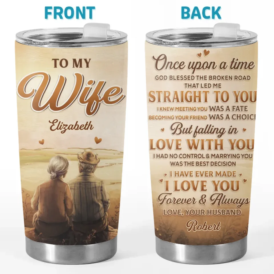 Steady Hearts, Unshaken Love - Couple Personalized Custom Tumbler - Gift For Husband Wife, Anniversary - Image 2
