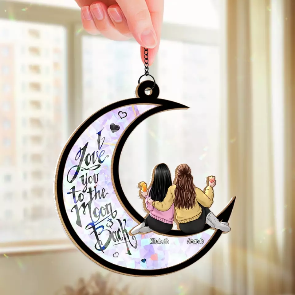 Stellar Soulmates, Unfailing Love - Bestie Personalized Window Hanging Suncatcher - Christmas Gift For Best Friends, BFF, Sisters - Image 3