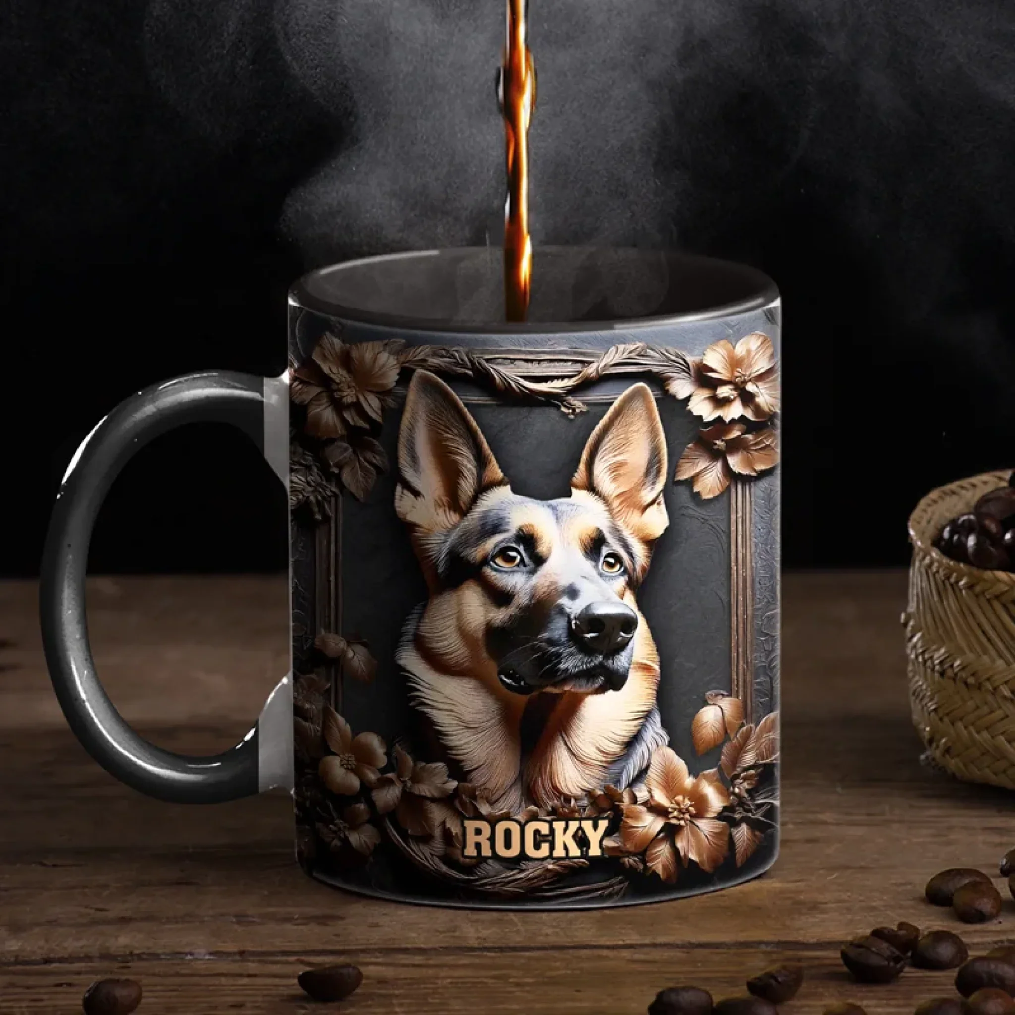 Strong, Smart And Always Ready - Dog Personalized Custom 3D Inflated Effect Printed Accent Mug - Gift For Pet Owners, Pet Lovers - Image 3