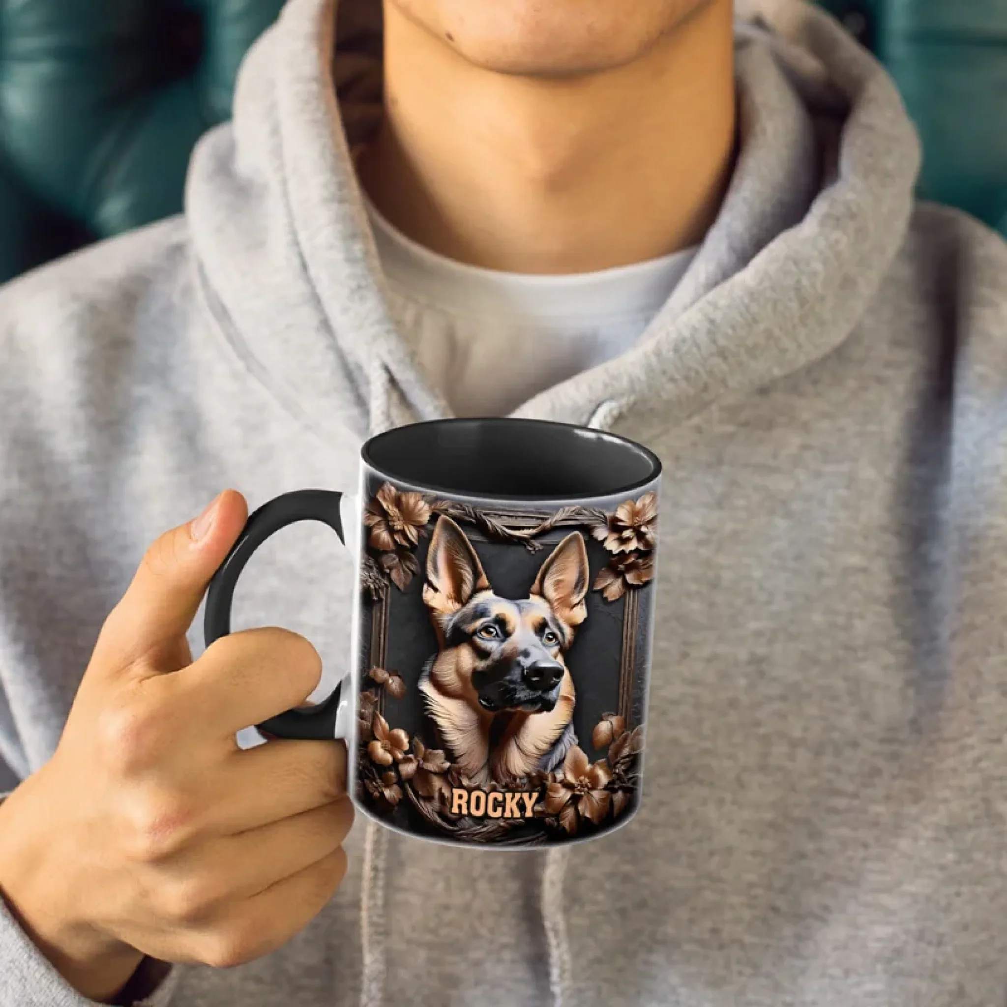 Strong, Smart And Always Ready - Dog Personalized Custom 3D Inflated Effect Printed Accent Mug - Gift For Pet Owners, Pet Lovers - Image 4
