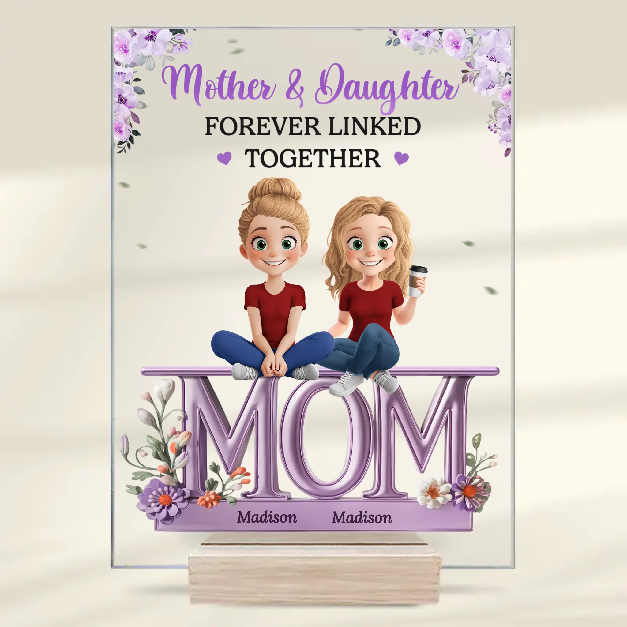 Strong Women, Strong Bonds - Family Personalized Custom Rectangle Shaped Acrylic Plaque - Mother's Day, Gift For Mom, Daughter - Image 2