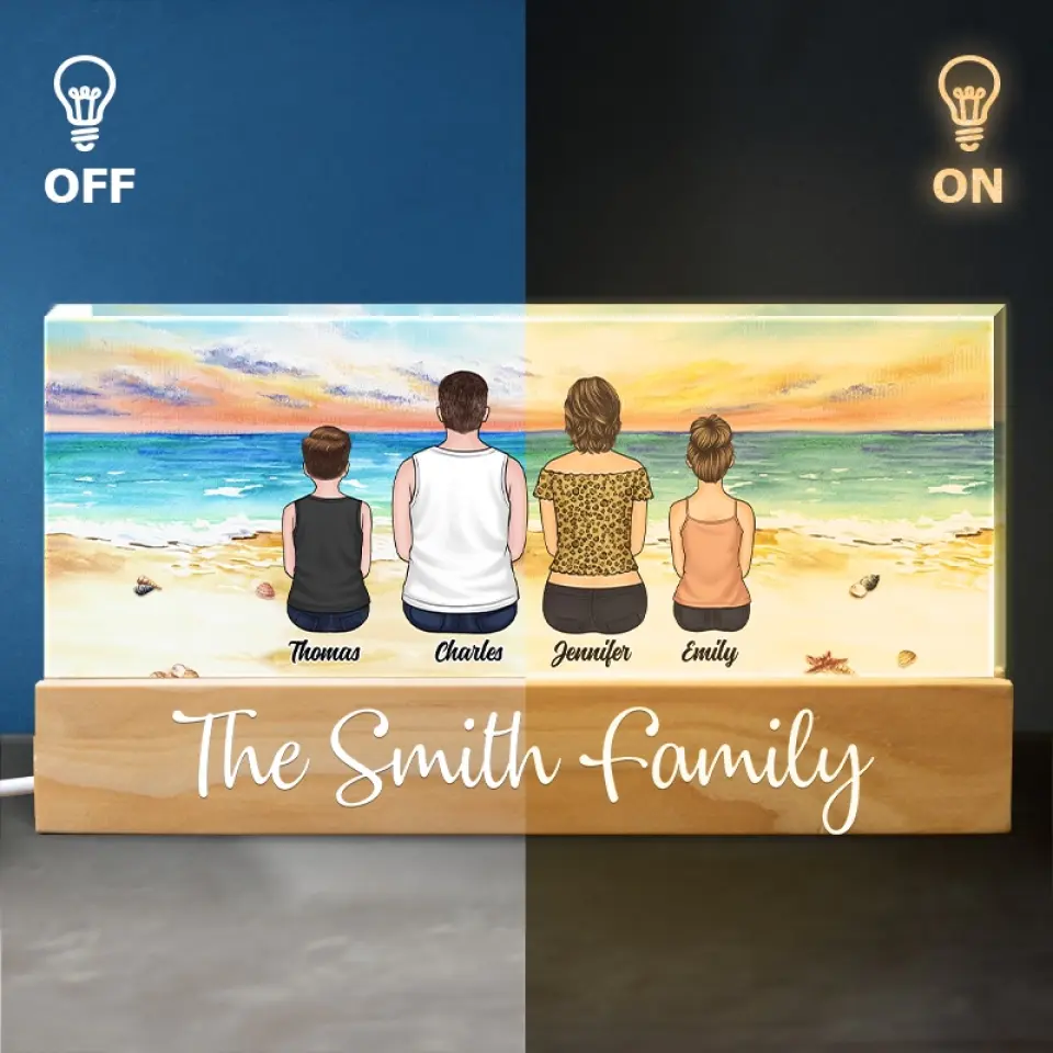 Summer Is A Great Time For Families To Reconnect - Family Personalized Custom Acrylic Letters 3D LED Night Light - Gift For Family Members - Image 4