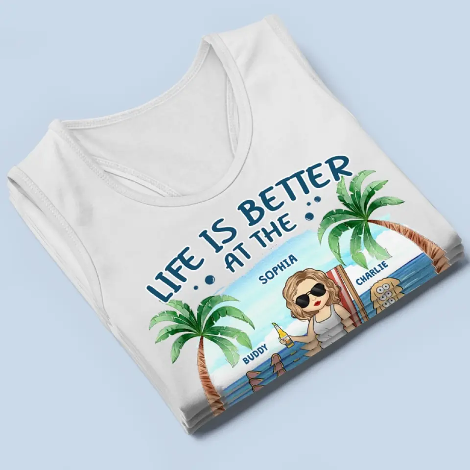 Summer Is Calling Us - Dog Personalized Custom Racer Back Tank Top - Gift For Pet Owners, Pet Lovers - Image 5