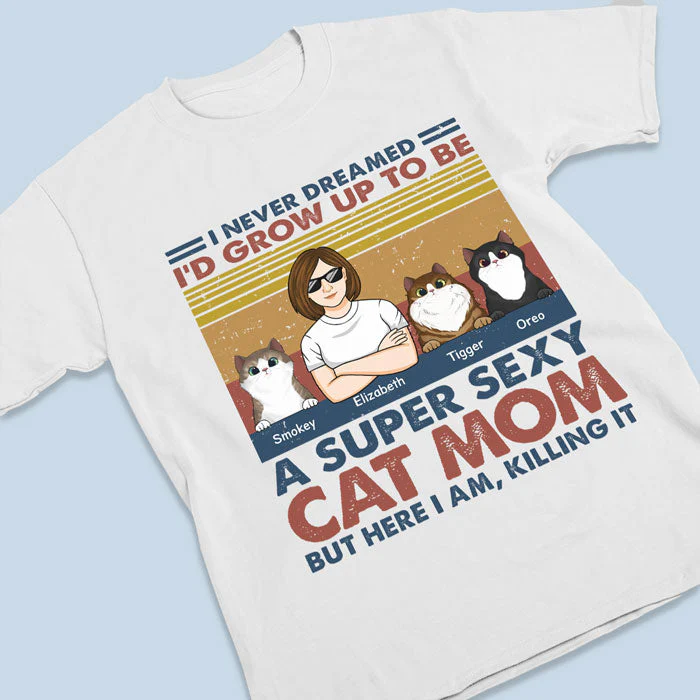 Super Cat Mom - Cat Personalized Custom Unisex T-shirt, Hoodie, Sweatshirt - Gift For Pet Owners, Pet Lovers - Image 2