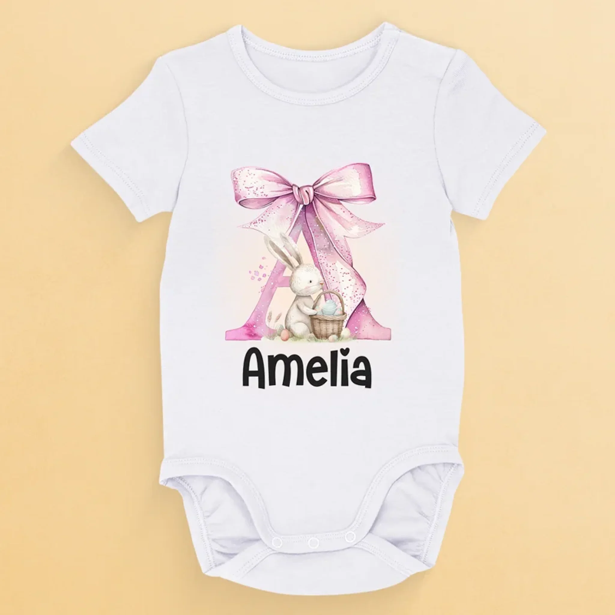 Sweet As A Bunny, Cute As Can Be - Family Personalized Custom Baby Onesie - Easter Gift For Baby Kids, Newborn Baby