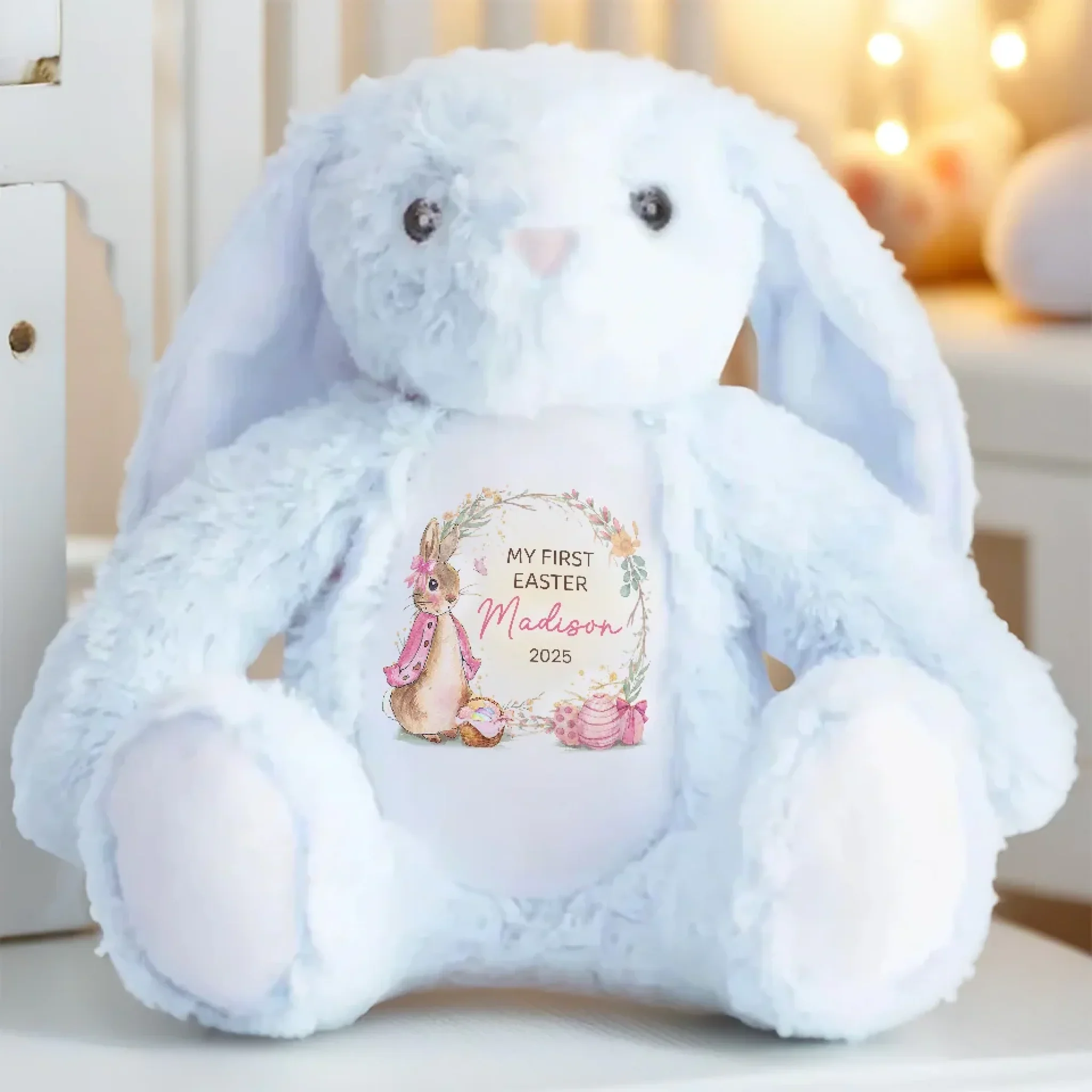 Sweet Bunny, Warm Hugs - Family Personalized Custom Easter Bunny Plush - Easter Gift For Baby Kids, Newborn Baby - Image 6