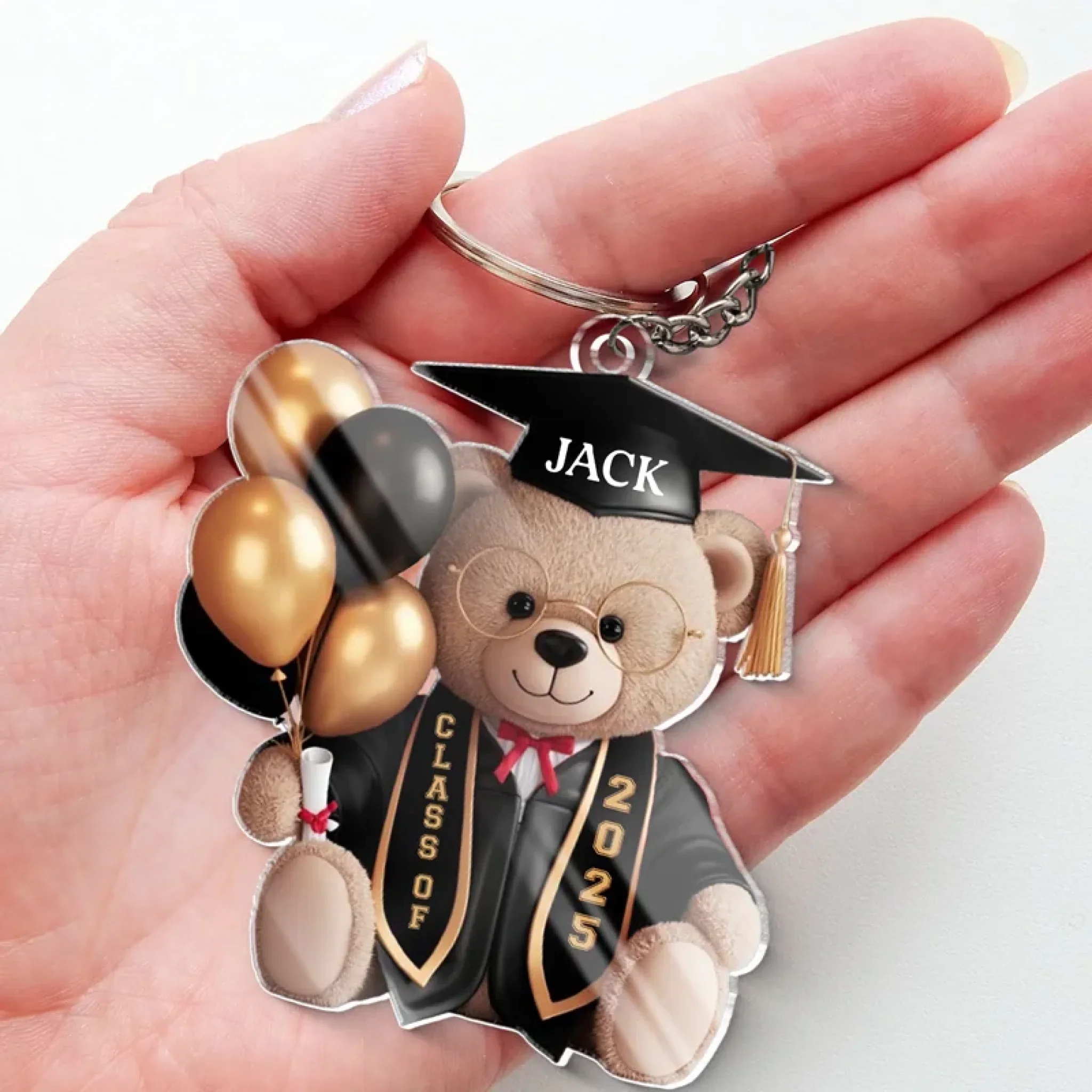 Tassel Worth The Hassle - Family Personalized Custom Shaped Acrylic Keychain - Graduation Gift For Family Members, Siblings, Brothers, Sisters - Image 4