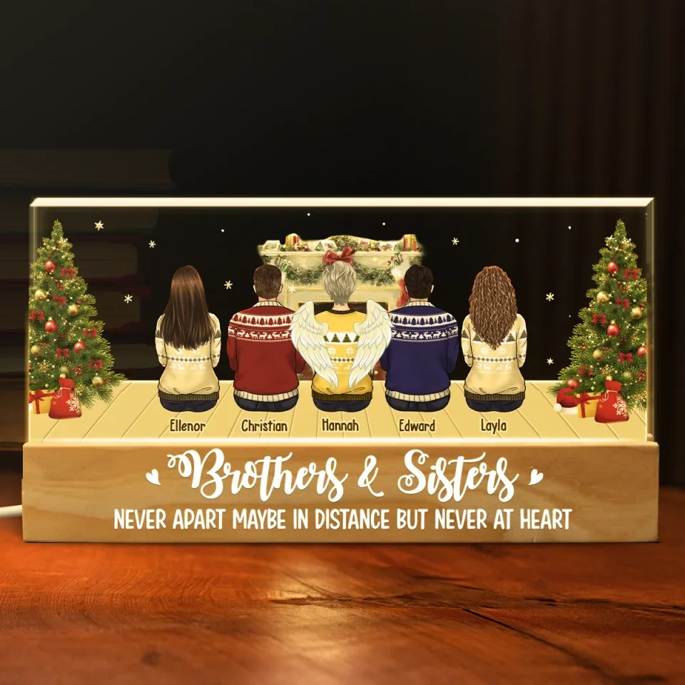 Thank You For Always Knowing What I Need To Hear - Family Personalized Custom Acrylic Letters 3D LED Night Light - Christmas Gift For Family Members, Siblings, Brothers, Sisters - Image 3