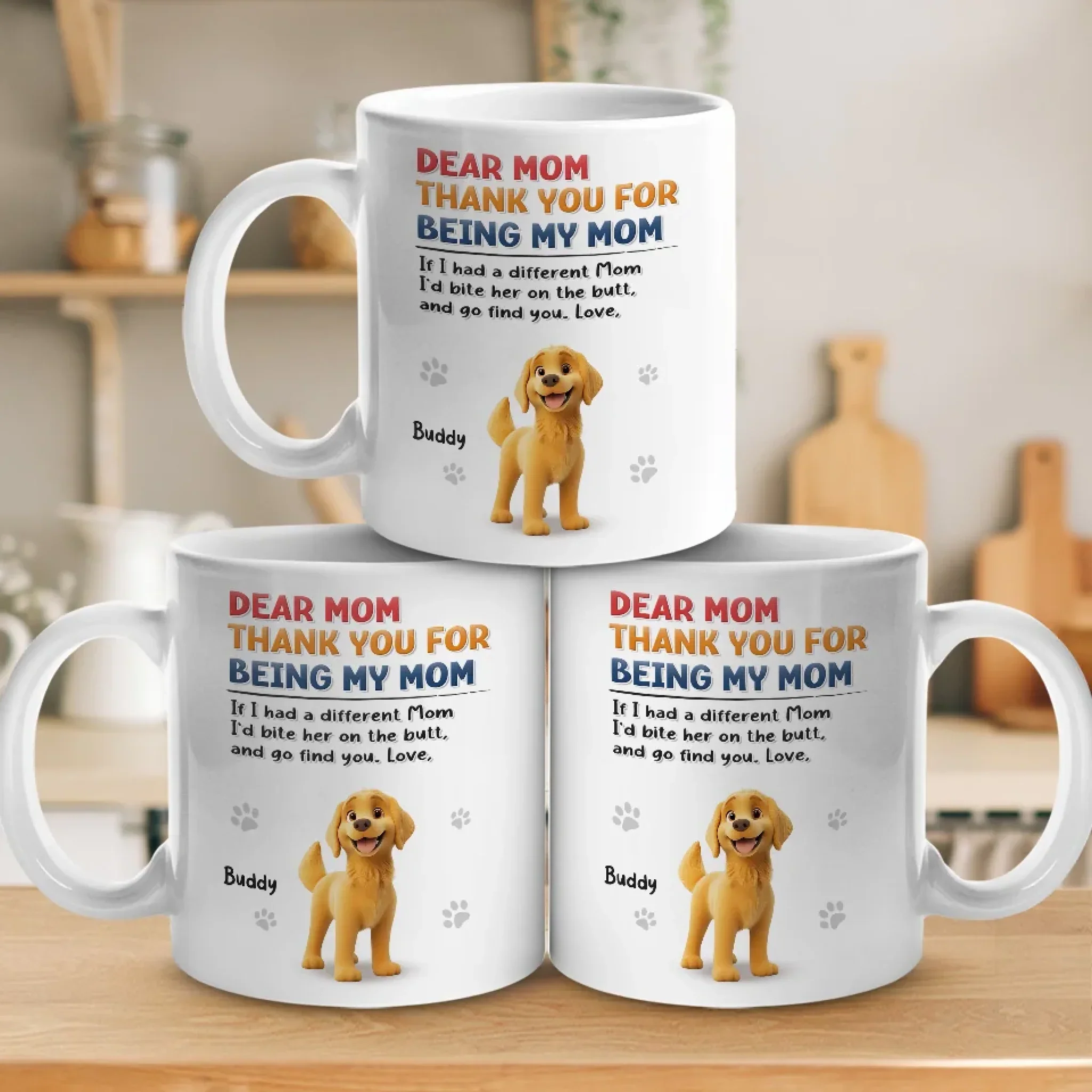 Thank You For Being Our Mom - Dog Personalized Custom Mug - Gift For Pet Owners, Pet Lovers - Image 4