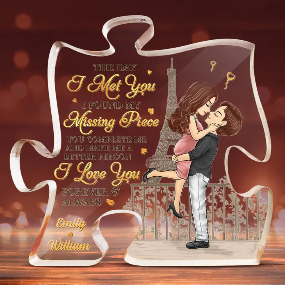 Thank You For Being Such An Important Piece Of My Life - Couple Personalized Custom Puzzle Shaped Acrylic Plaque - Gift For Husband Wife, Anniversary - Image 5