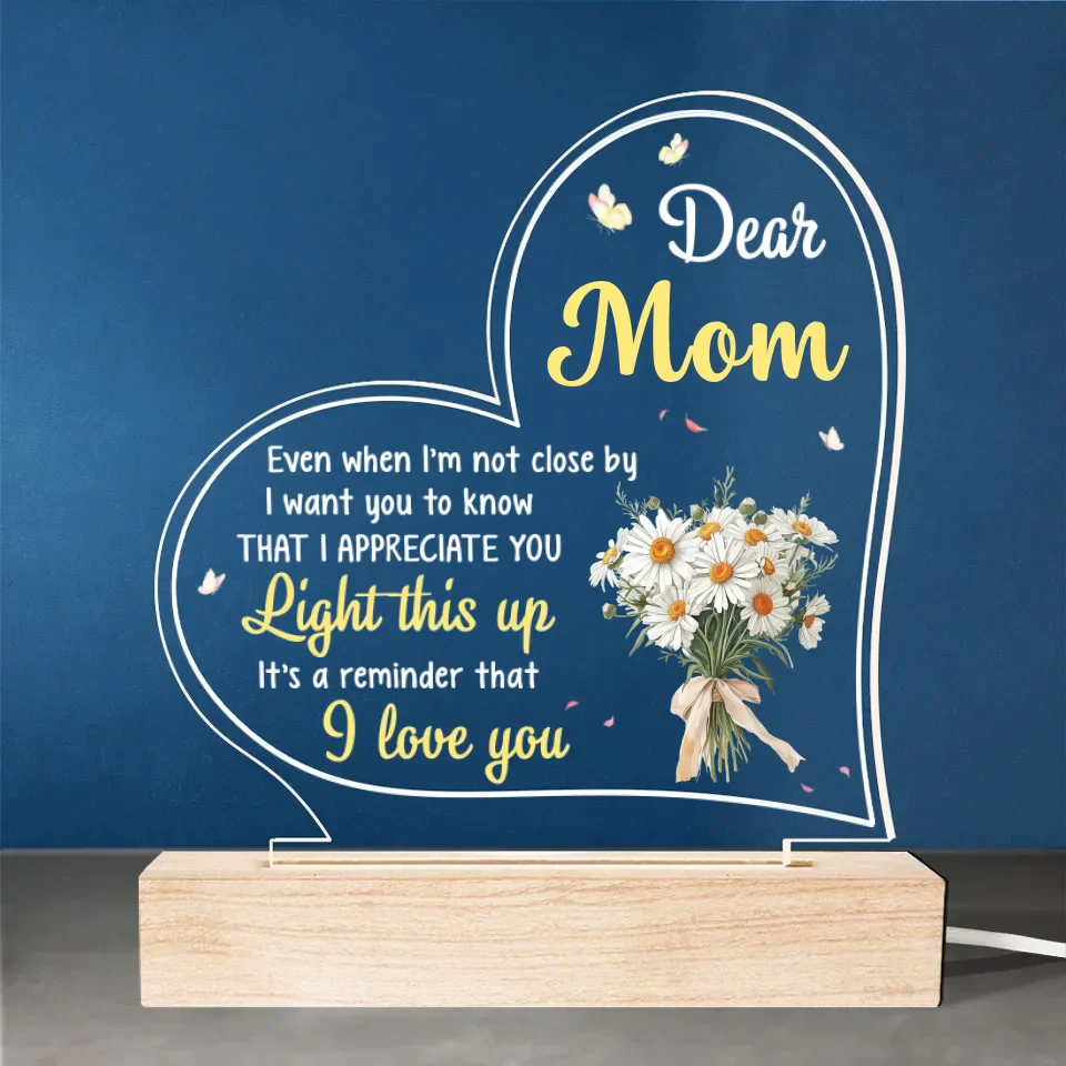 Thank You For Being The Light In My Life - Family  Personalized Custom Shaped 3D LED Light - Gift For Mom, Daughter - Image 2