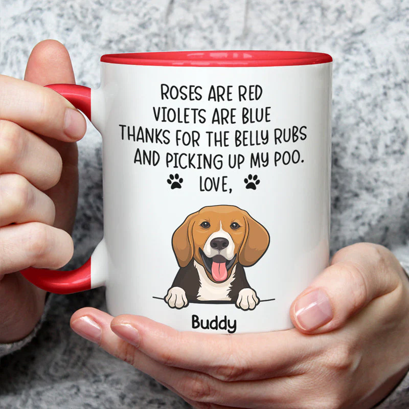Thank You For Taking Care Of Me - Dog Personalized Custom Accent Mug - Christmas Gift For Pet Owners, Pet Lovers - Image 3