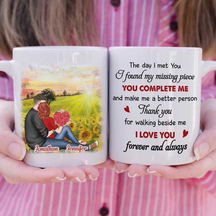 Thank You For Walking Beside Me - Gift For Couples, Personalized Mug - Image 3
