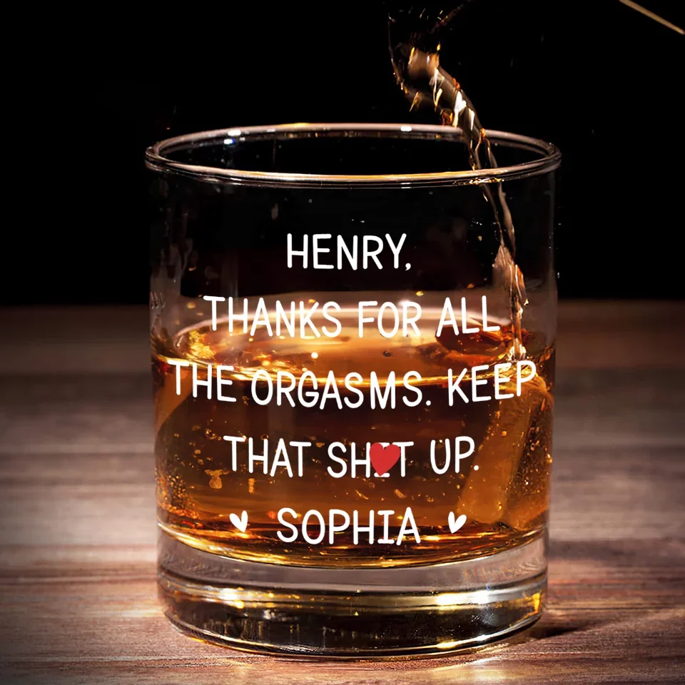 Thanks For All The Good Things - Couple Personalized Custom Whiskey Glass - Gift For Husband Wife, Anniversary - Image 4