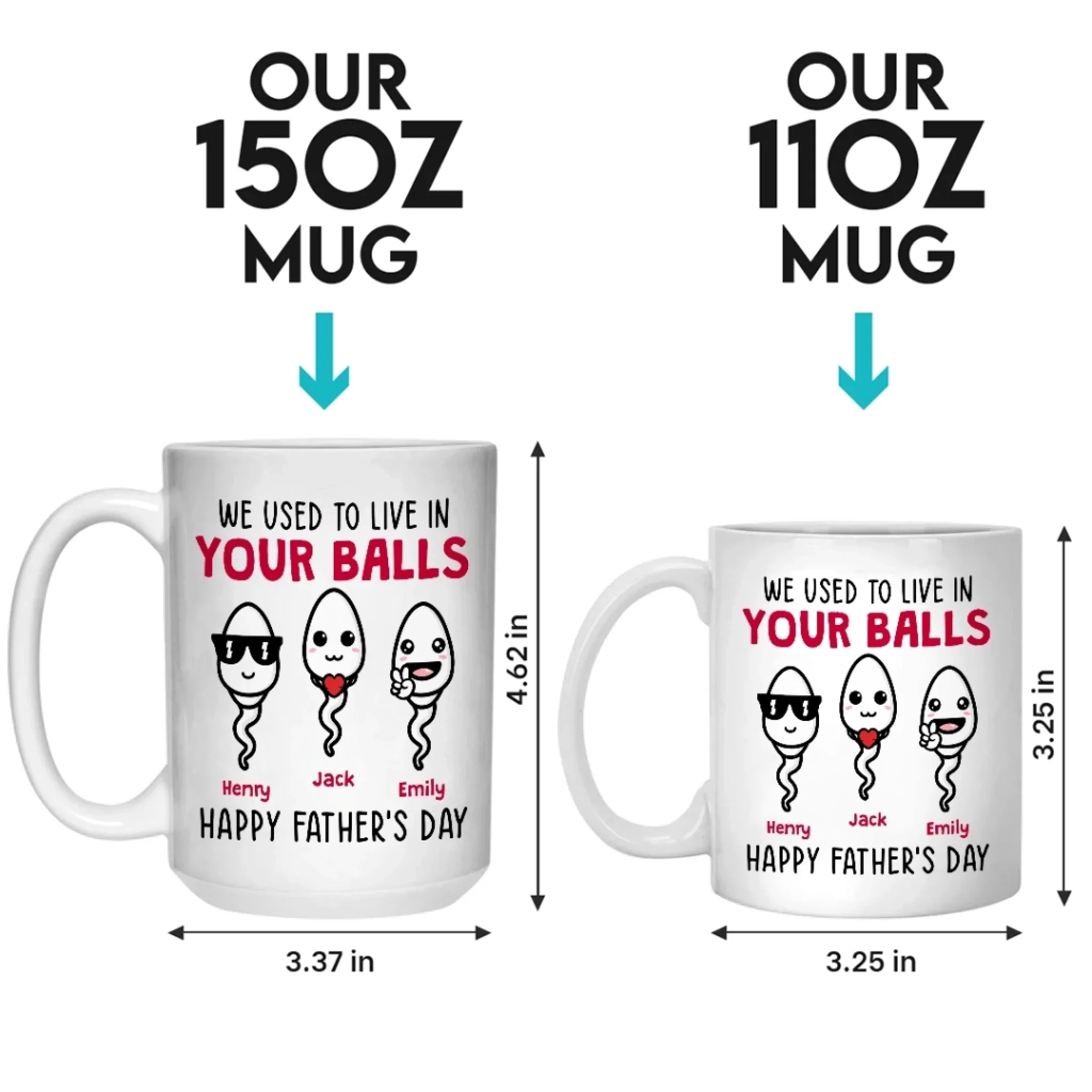 Thanks For Creating Absolute Legends - Family Personalized Custom Mug - Father's Day, Gift For Dad - Image 5