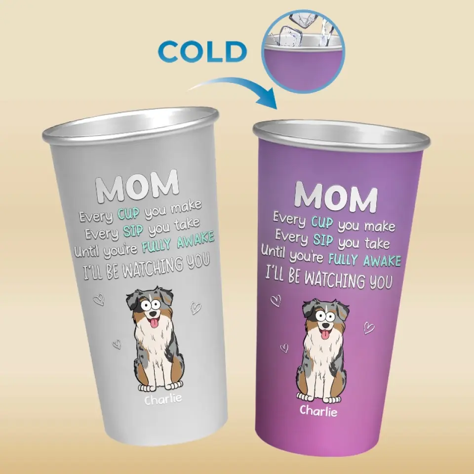 Thanks For Picking Up Our Poo - Dog Personalized Custom Aluminum Changing Color Cup - Gift For Pet Owners, Pet Lovers - Image 4