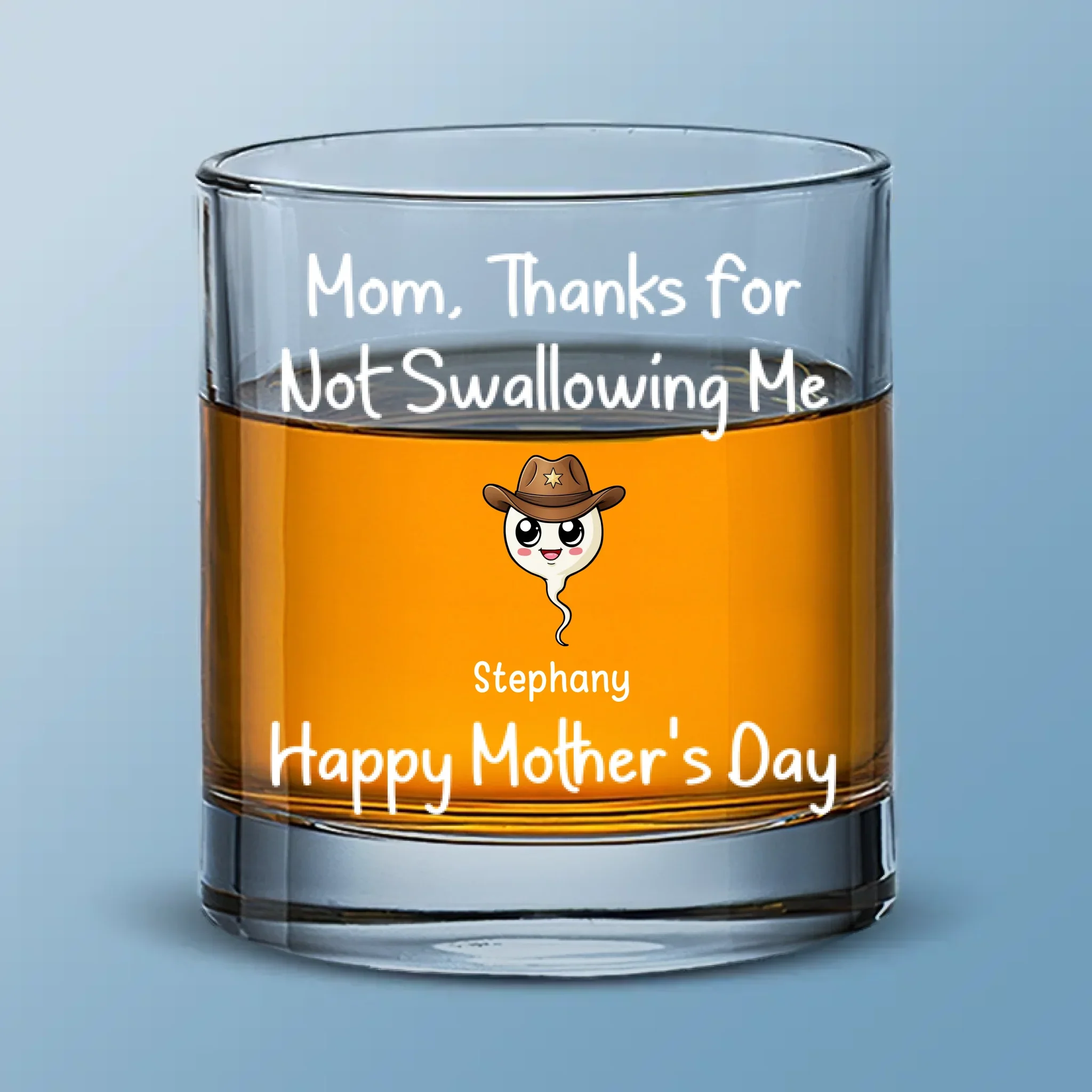 Thanks For The Save, Mom - Family Personalized Custom Whiskey Glass - Mother's Day, Gift For Mom - Image 2