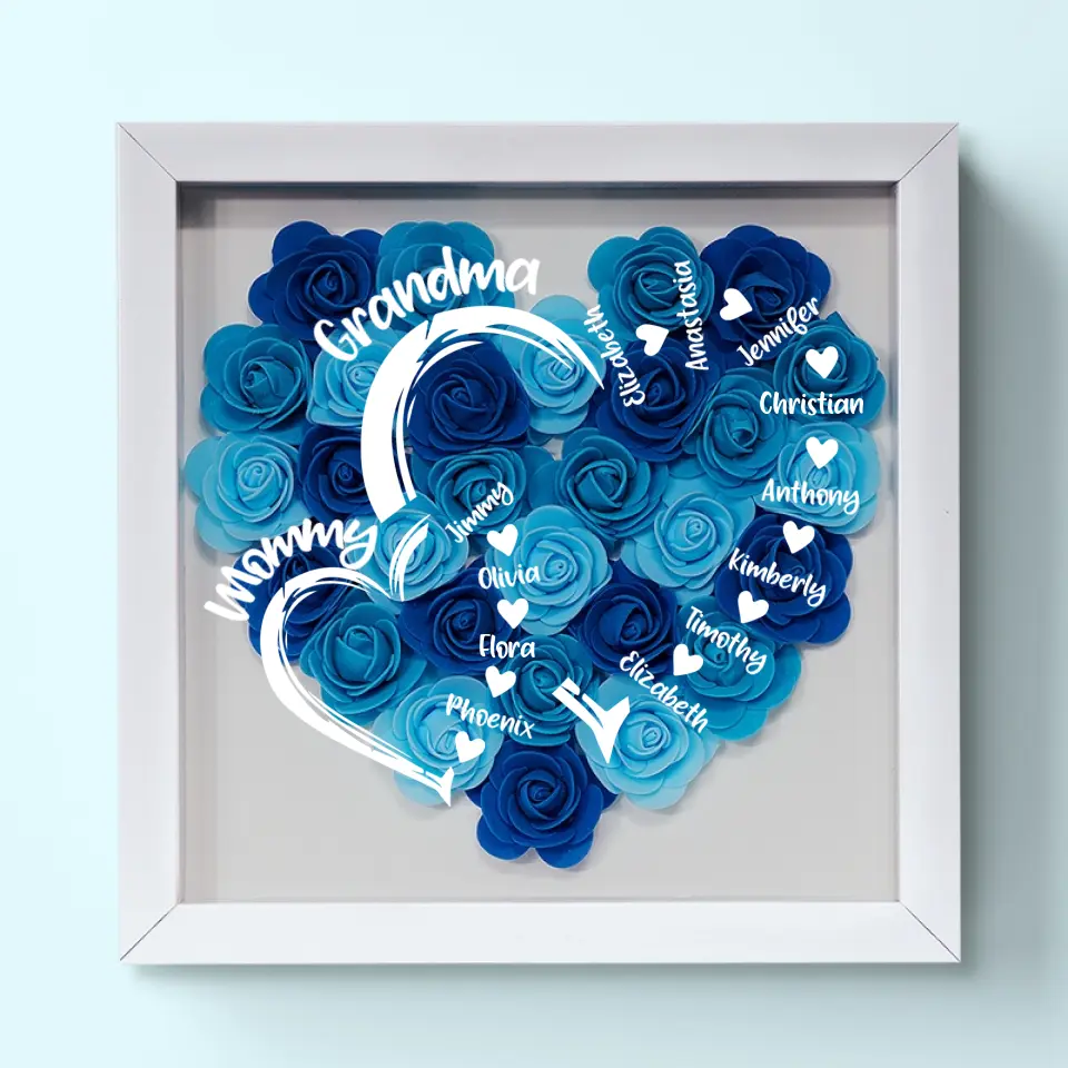 The Amazing Journey Of A Mother's Love - Family Personalized Custom Flower Shadow Box - Mother's Day, Gift For Mom, Grandma - Image 6