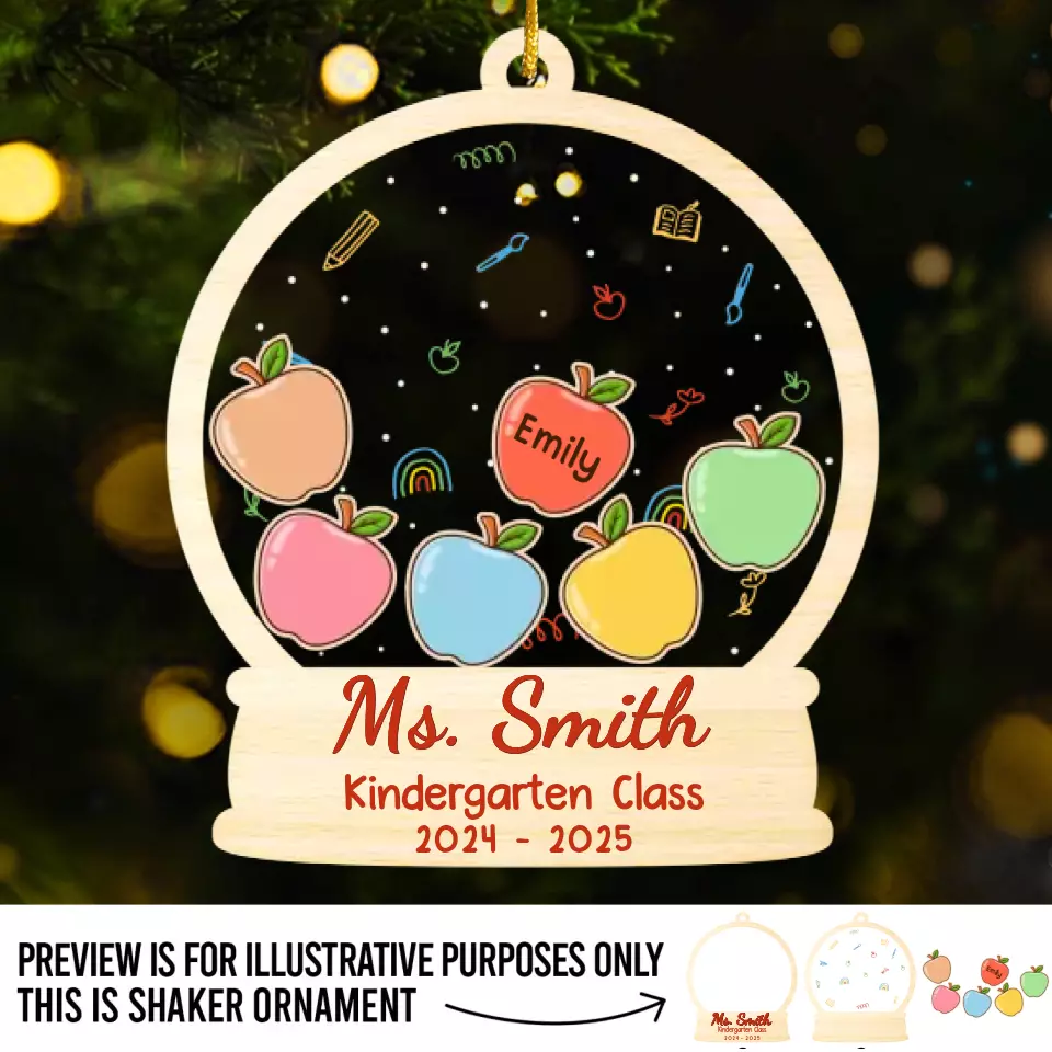 The Art Of Teaching Is The Art Of Assisting Discovery - Teacher Personalized Custom 3 Layers Shaker Ornament - Christmas Gift For Teacher - Image 2