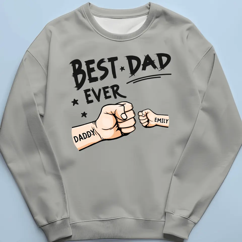 The Best Dad Ever - Family Personalized Custom Unisex T-shirt, Hoodie, Sweatshirt - New Arrival, Father's Day, Birthday Gift For Dad AMZ - Image 3