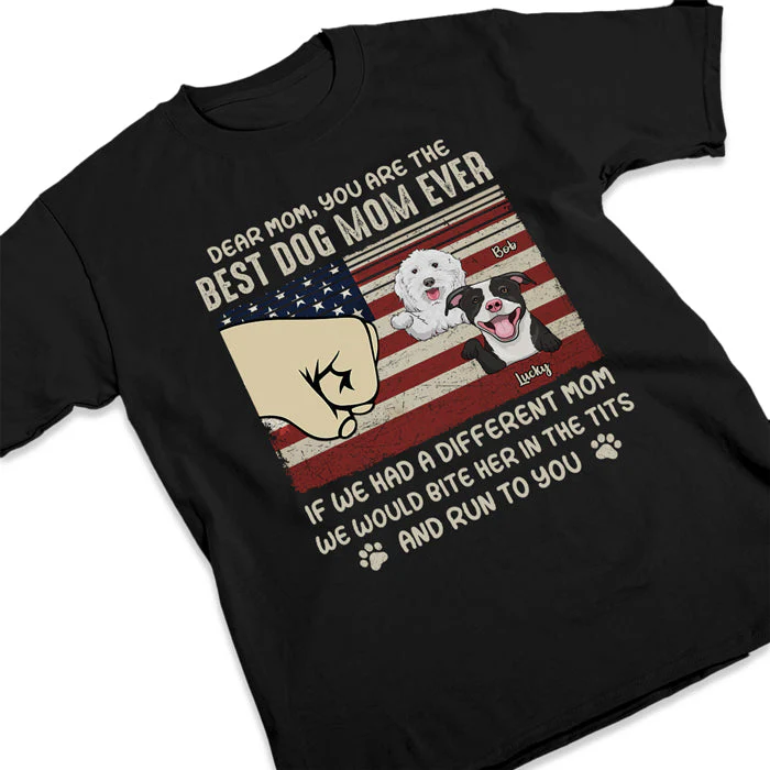 The Best Dog Dad Dog Mom Ever - Dog Personalized Custom Unisex T-shirt, Hoodie, Sweatshirt - Christmas Gift For Pet Owners, Pet Lovers - Image 2