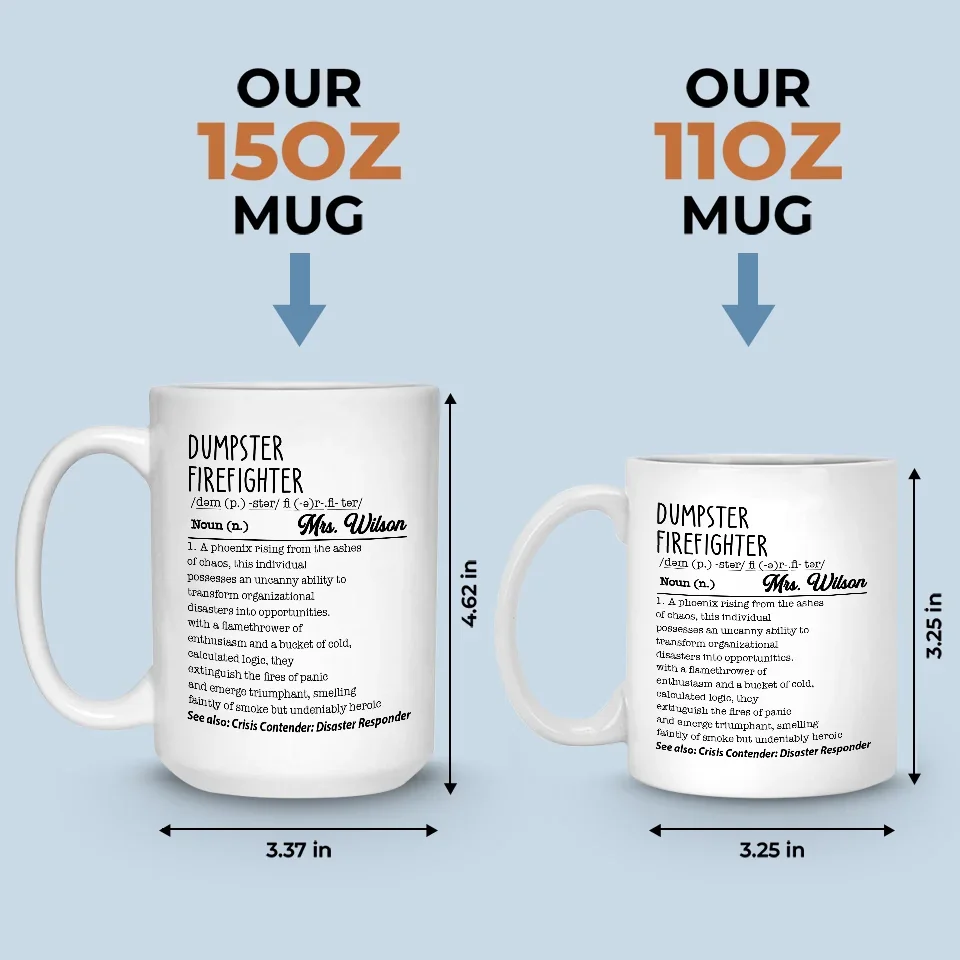 The Best Dumpster Firefighters Turn Chaos Into Opportunity - Friend Personalized Custom Mug - Christmas Gift For Best Friends, Sisters, Family Members, Coworkers - Image 5