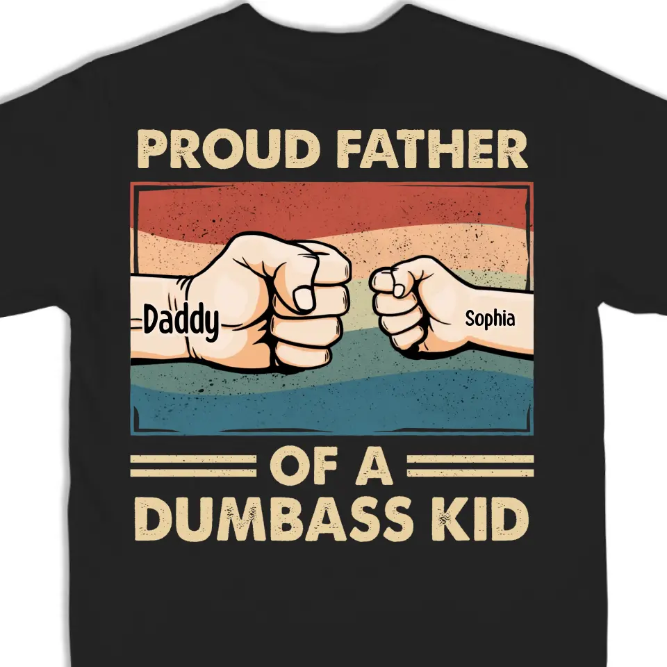 The Best Fathers Have The Softest, Sweetest Hearts -  Family Personalized Custom Back Printed Unisex T-shirt, Hoodie, Sweatshirt - Father's Day, Gift For Dad, Grandpa - Image 2