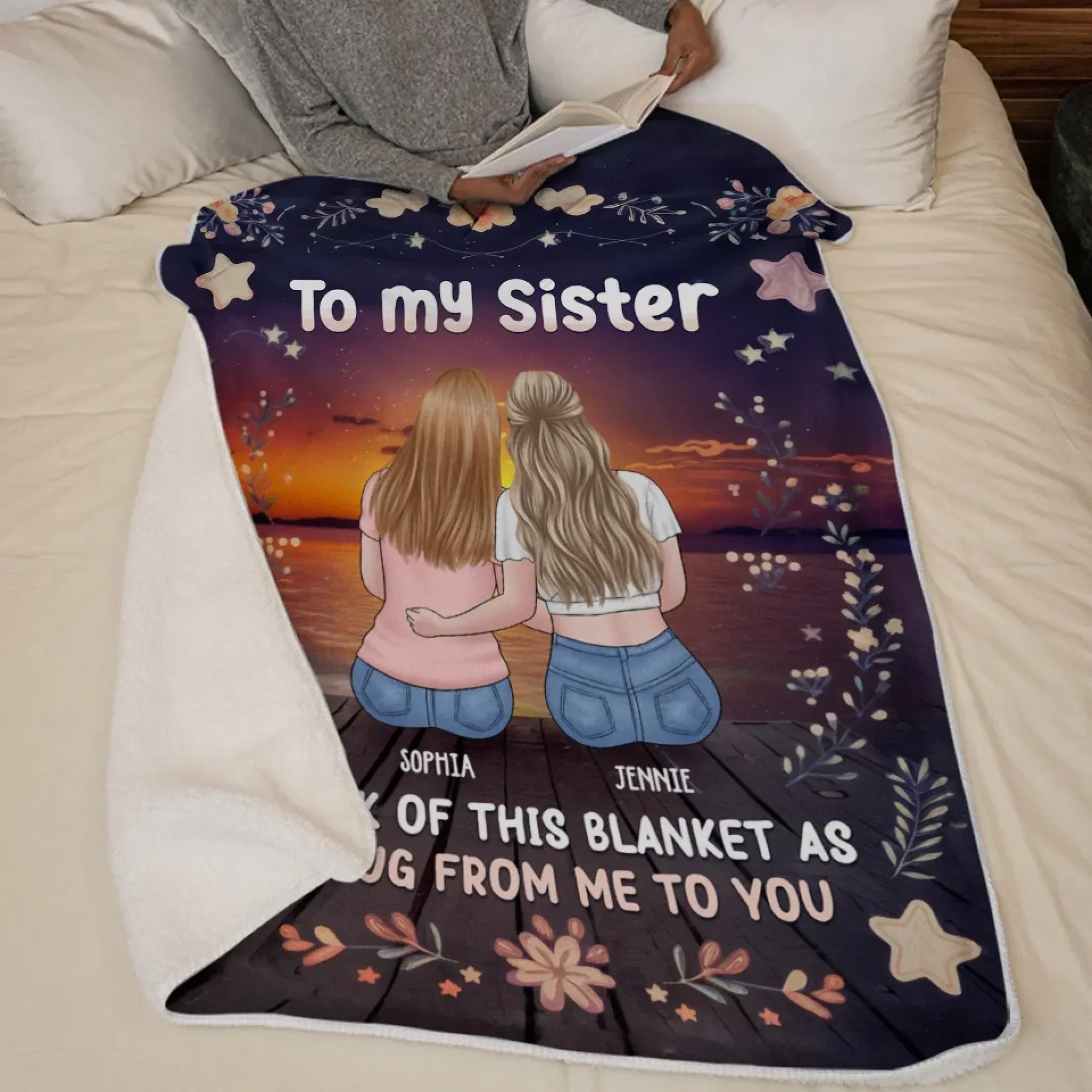 The Best Times Are The Ones Spent With You - Bestie Personalized Custom Blanket - Gift For Best Friends, BFF, Sisters - Image 6