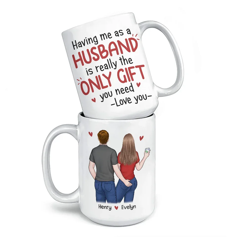 The Boyfriend You Are Lucky To Have - Couple Personalized Custom Mug - Christmas Gift For Husband Wife, Anniversary - Image 4