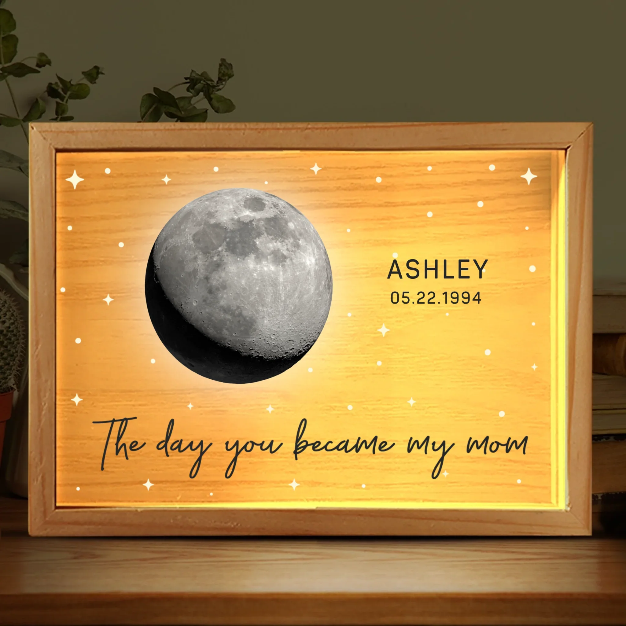 The Day You Became Our Forever - Family Personalized Custom Frame Light Box - Mother's Day, Gift For Mom, Grandma - Image 2