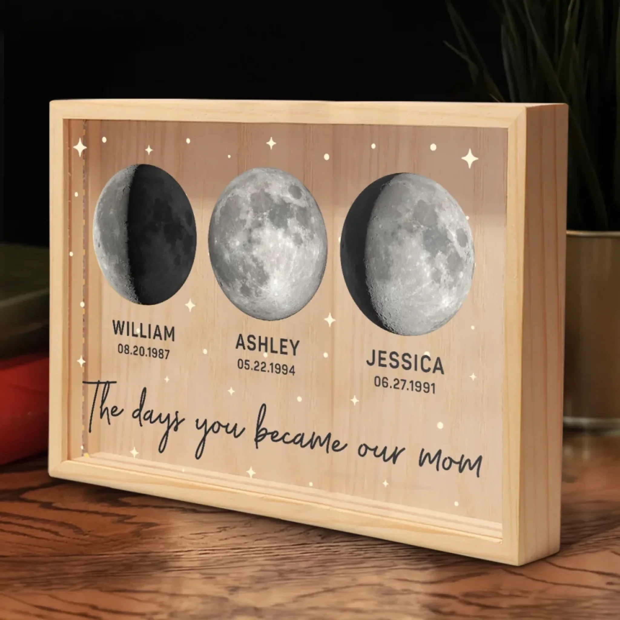 The Day You Became Our Forever - Family Personalized Custom Frame Light Box - Mother's Day, Gift For Mom, Grandma - Image 3
