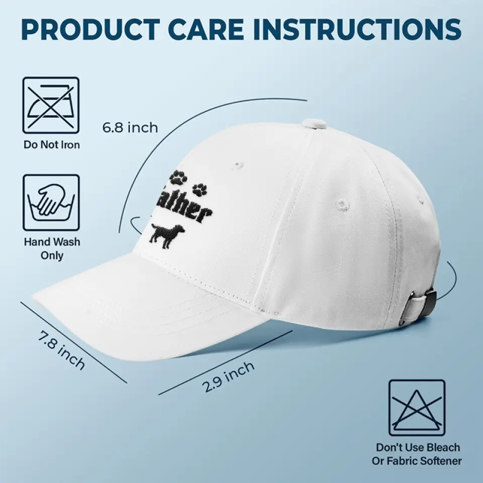 The Dogfather - Dog Personalized Custom Line Embroidered Cap - Gift For Pet Owners, Pet Lovers - Image 4