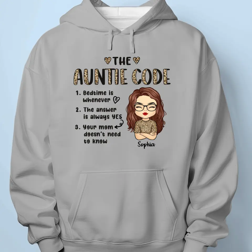 The Grandma Code - Family Personalized Custom Unisex T-shirt, Hoodie, Sweatshirt - Mother's Day, Gift For Mom, Grandma - Image 5