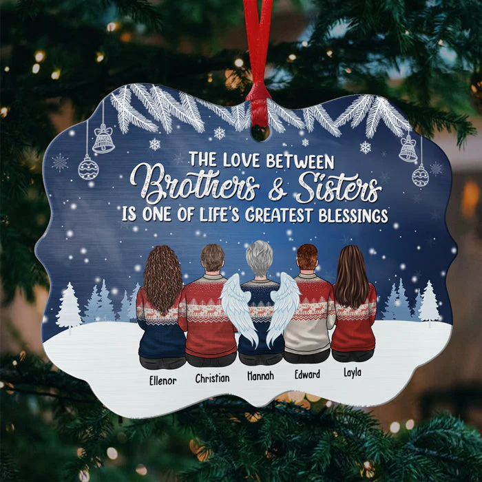The Greatest Gift Our Parents Gave Us - Personalized Custom Benelux Shaped Wood/Aluminum Christmas Ornament - Gift For Siblings, Christmas New Arrival Gift - Image 6