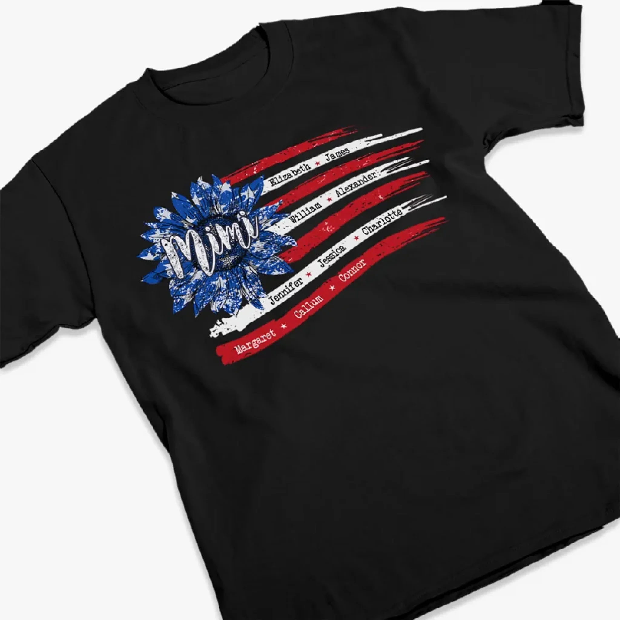 The Heart Of The Family - Family Personalized Custom Unisex T-shirt, Premium T-shirt, Hoodie - 4th of July, Gift For Mom, Grandma - Image 3