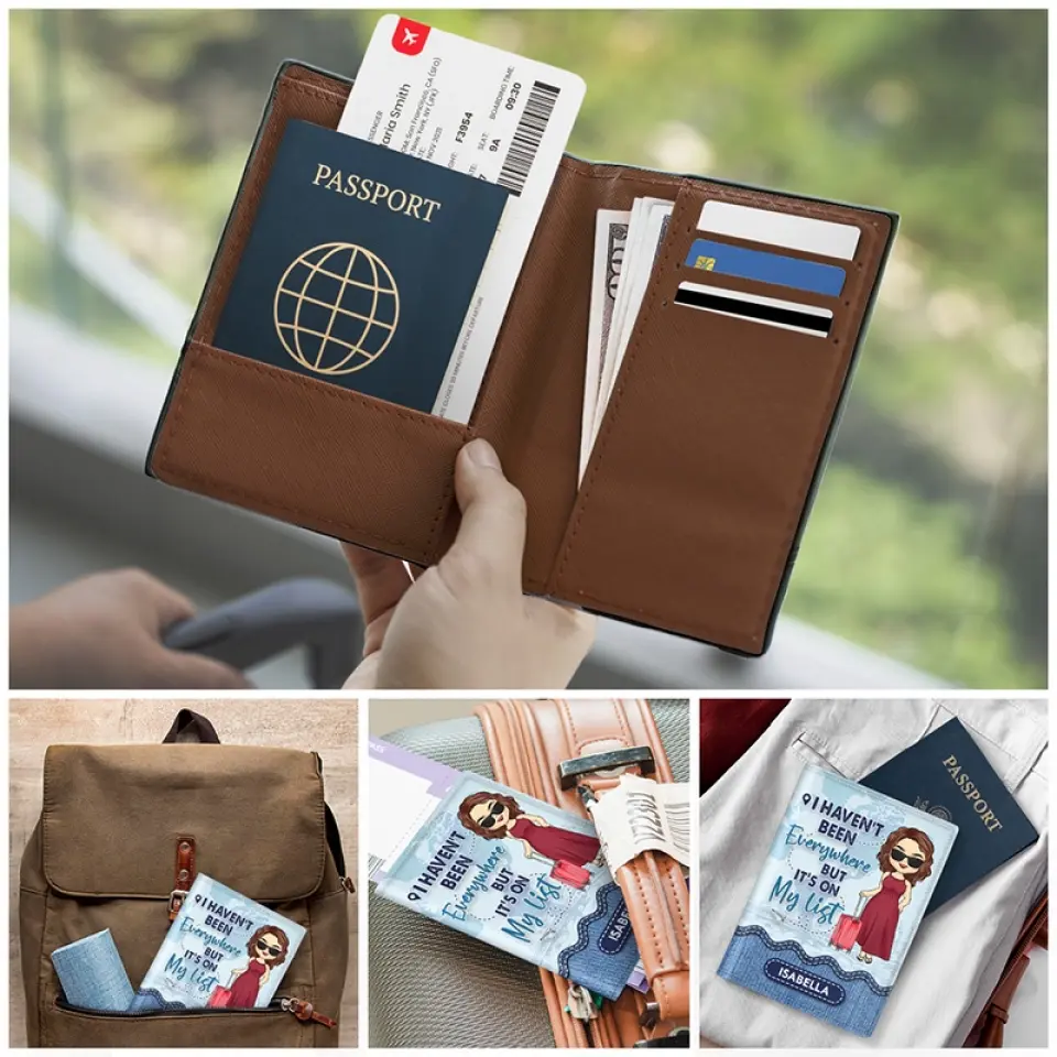 The Journey Is The Destination - Travel Personalized Custom Passport Cover, Passport Holder - Holiday Vacation Gift, Gift For Adventure Travel Lovers - Image 5