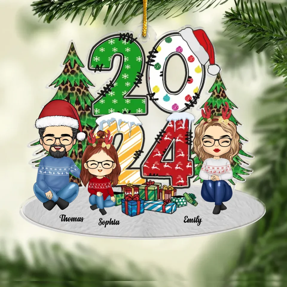 The Joy Of Christmas Is Family Gathered Near - Family Personalized Custom Ornament - Acrylic Custom Shaped - Christmas Gift For Family Members - Image 2