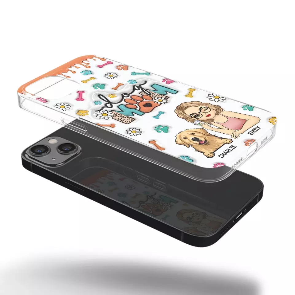 The Love Between A Dog And A Dog Mom Is Unbreakable - Dog Personalized Custom 3D Inflated Effect Printed Clear Phone Case - Gift For Pet Owners, Pet Lovers - Image 29
