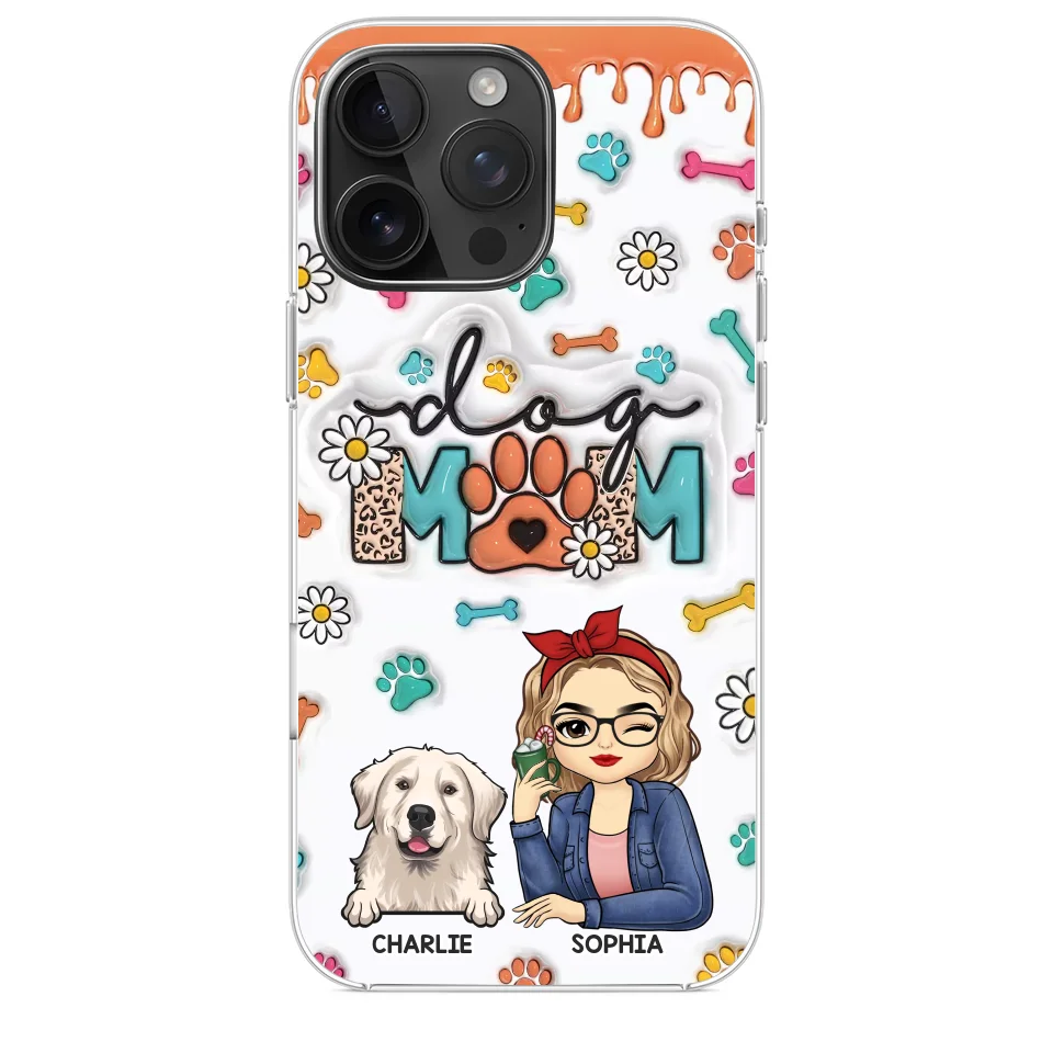 The Love Between A Dog And A Dog Mom Is Unbreakable - Dog Personalized Custom 3D Inflated Effect Printed Clear Phone Case - Gift For Pet Owners, Pet Lovers - Image 34