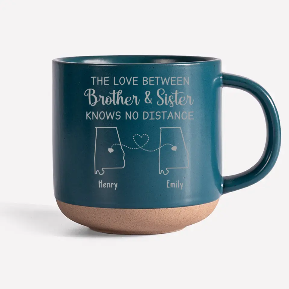The Love Between Siblings - Family Personalized Custom Pottery Mug - Gift For Siblings, Brothers, Sisters - Image 2