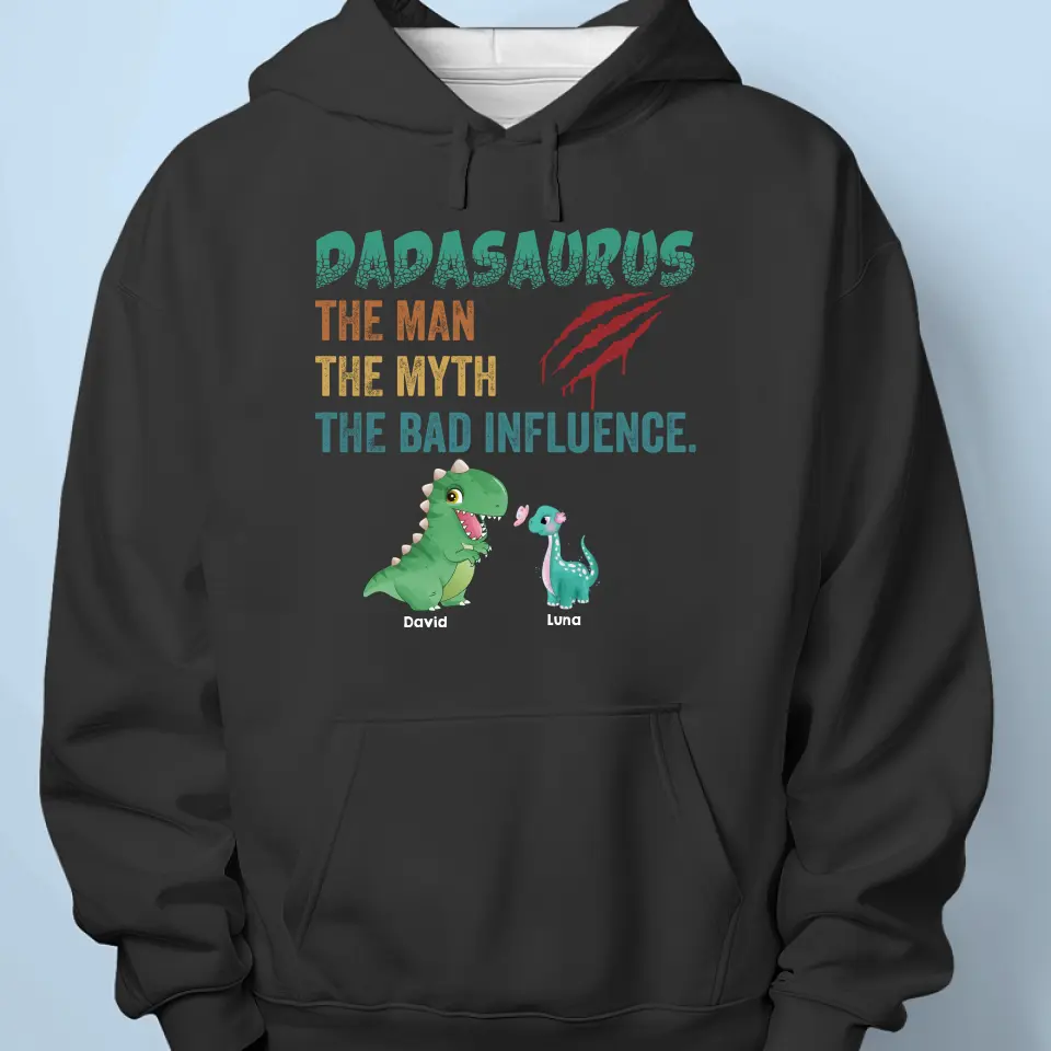 The Man The Myth The Legend Dad - Family Personalized Custom Unisex T-shirt, Hoodie, Sweatshirt - Father's Day, Gift For Dad, Grandpa - Image 5