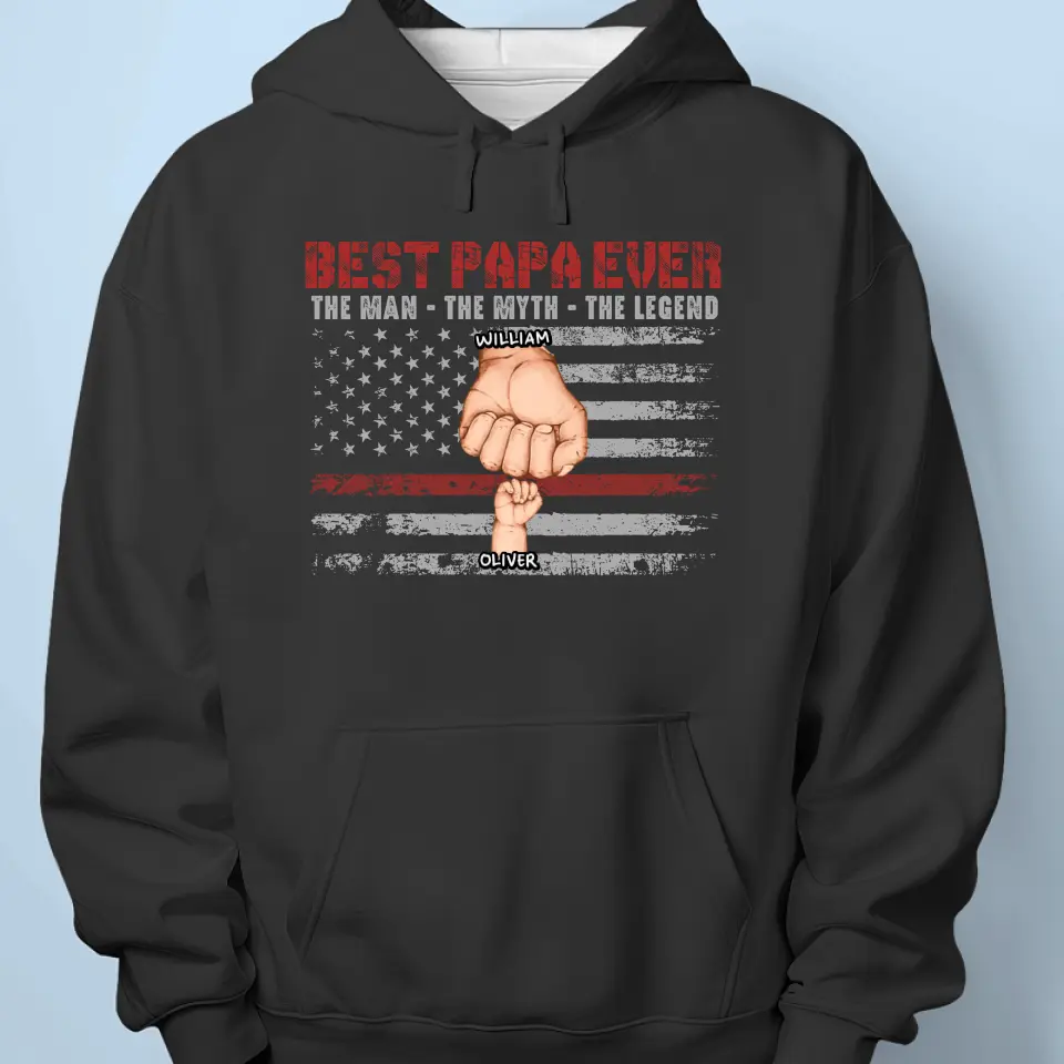 The Man, The Myth, The Legend - Family Personalized Custom Unisex T-shirt, Hoodie, Sweatshirt - Father's Day, Gift For Dad, Grandpa - Image 5