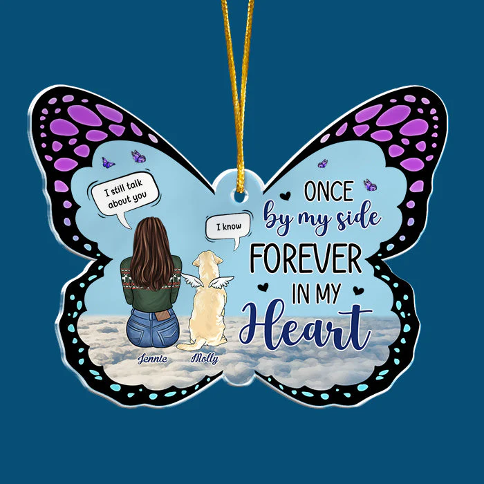 The Moment Your Heart Stopped - Personalized Custom Butterfly Shaped Acrylic Christmas Ornament - Memorial Gift, Sympathy Gift, Christmas Gift - Image 3