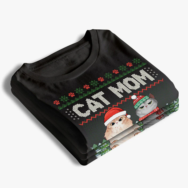 The Most Pawsome Christmas - Cat Personalized Custom Unisex T-shirt, Hoodie, Sweatshirt - Christmas Gift For Pet Owners, Pet Lovers - Image 4