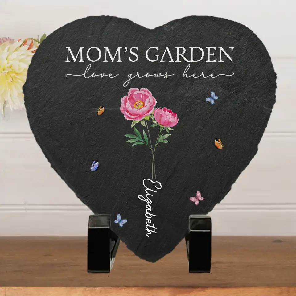 The Mother's Love Is More Beautiful Than Any Flower  - Family Personalized Custom Heart Shaped Stone With Stand - Gift For Mom, Grandma - Image 2