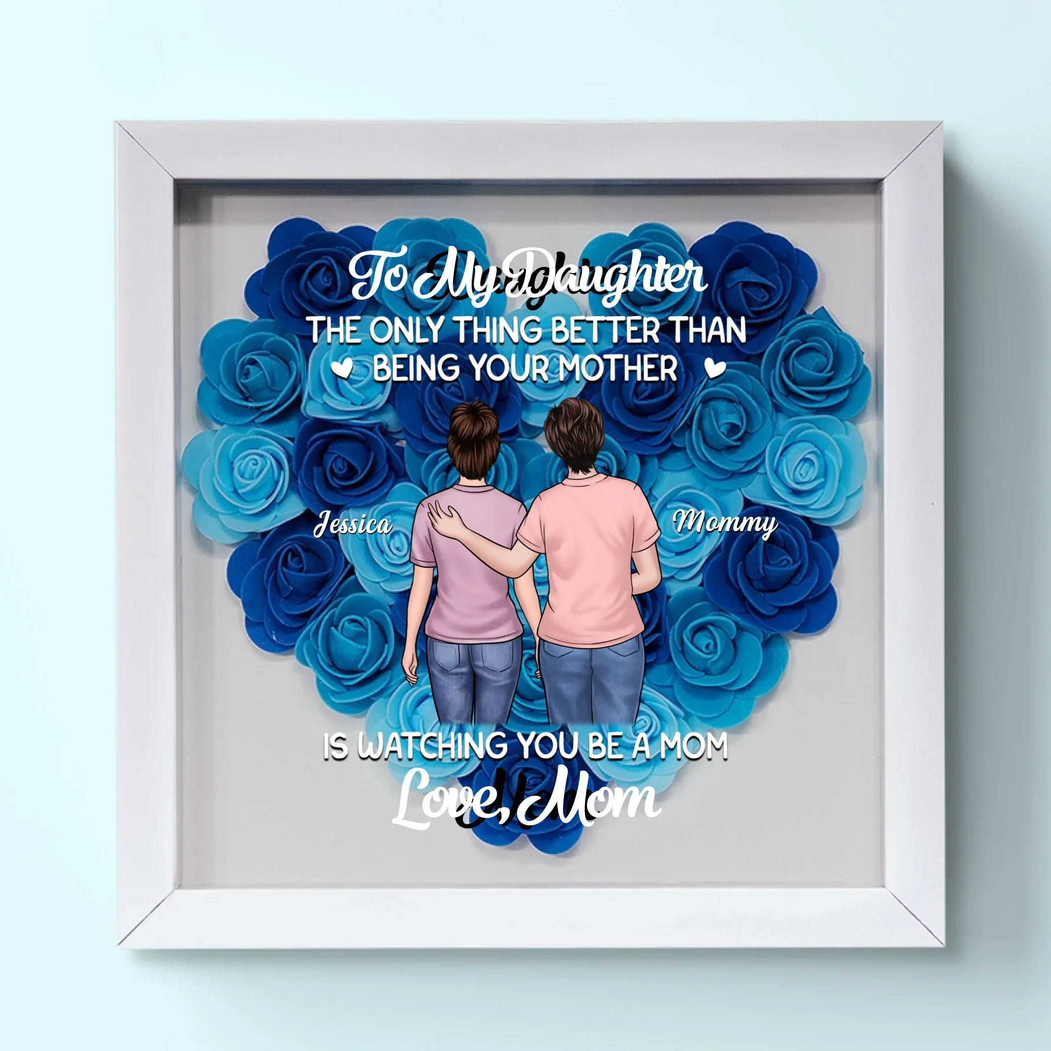 The Only Thing Better Than Being Your Mother - Family Personalized Custom Flower Shadow Box - Mother's Day, Gift For Daughter - Image 8