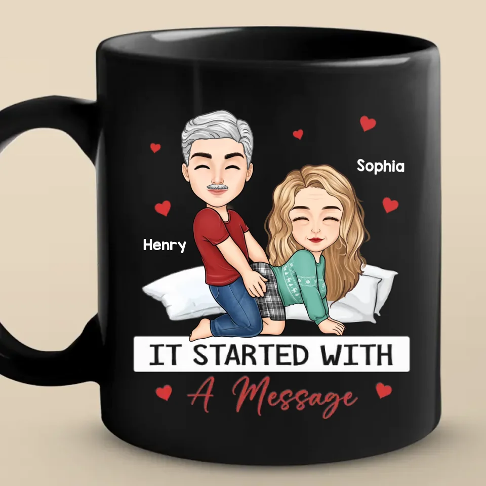 The Peanut Butter To My Jelly - Couple Personalized Custom Black Mug - Christmas Gift For Husband Wife, Anniversary - Image 2