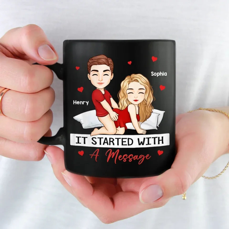 The Peanut Butter To My Jelly - Couple Personalized Custom Black Mug - Christmas Gift For Husband Wife, Anniversary - Image 3