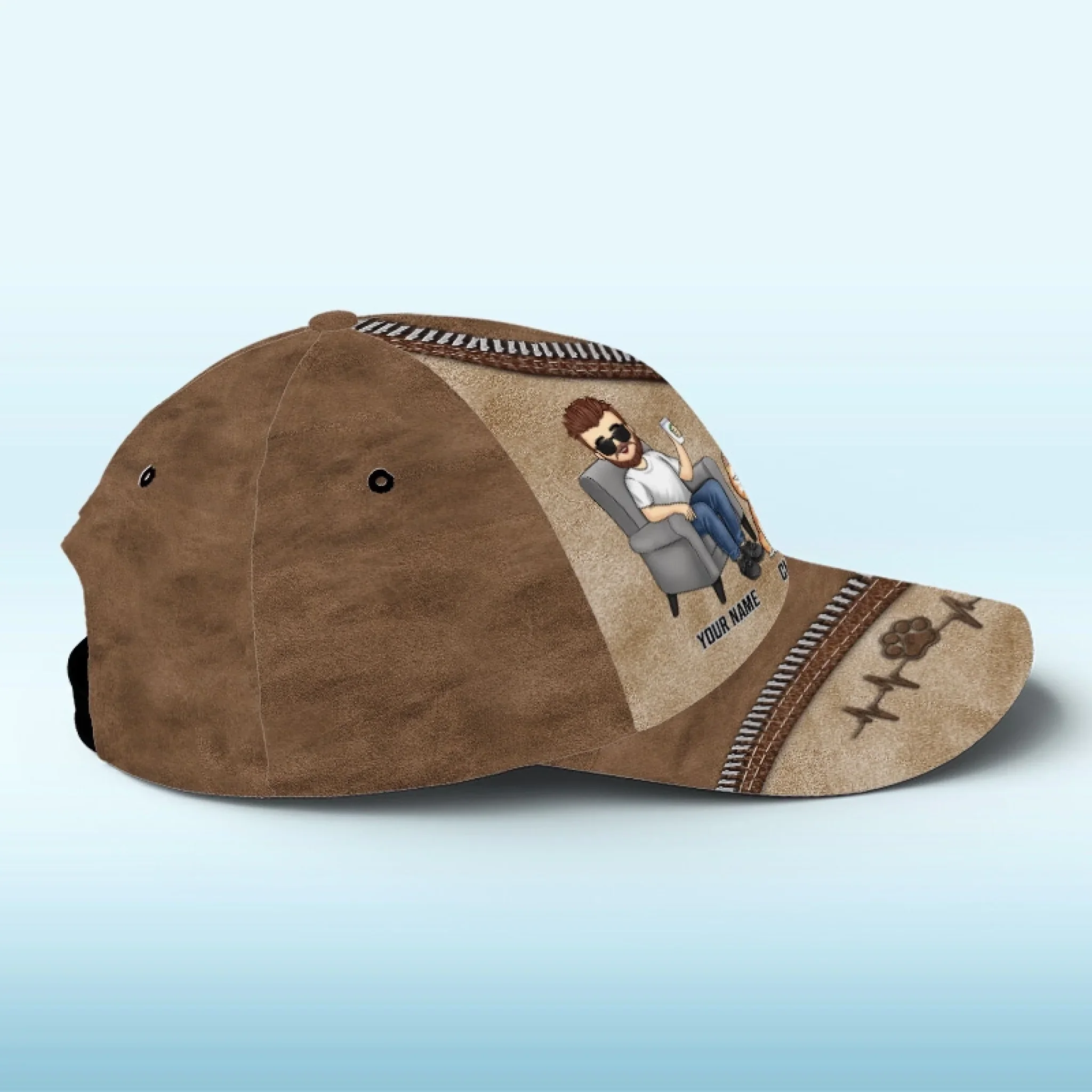 The Phrase ‘Domestic Cat’ Is An Oxymoron - Cat Personalized Custom Hat, All Over Print Classic Cap - Father's Day, Gift For Dad, Grandpa - Image 4